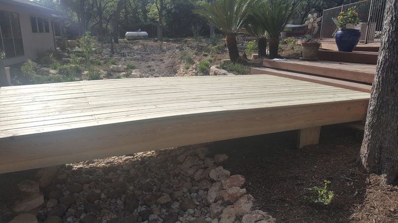 Deck over the creek bed